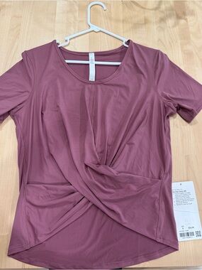 lululemon athletica Twist-Front Short Sleeve Tee - Mauve Pink